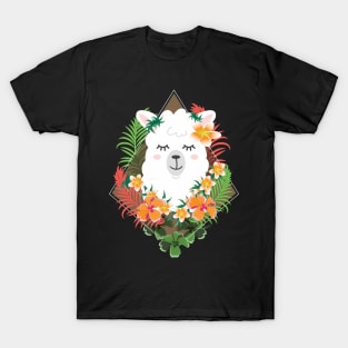 Llama hawaii vacation tropical christmas T-Shirt